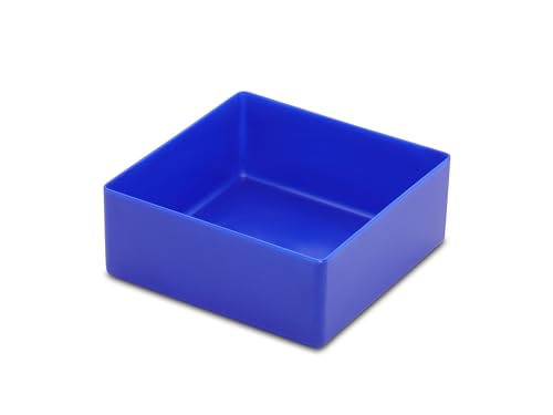 1a-TopStore 10 Stk. Einsatzkästen Einsatzboxen Schubladen-Einsatzkasten Sortierboxen, 32 Größen, 5 Farben (blau, 99x99x40 mm) von 1a-TopStore
