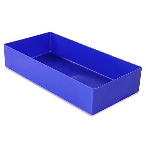 1a-TopStore 25 Stk. Kunststoff-Einsatzkasten E 40/1, Lagerbehälter, 5 Farben lieferbar, 198x99x40 mm (LxBxH), aus Kunststoff (blau) von 1a-TopStore