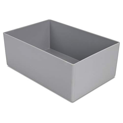 Kunststoff-Einsatzkasten, Schubladen-Sortierbox, grau 162x108x63 mm (LxBxH), 1 Packung = 25 Stück von 1a-TopStore