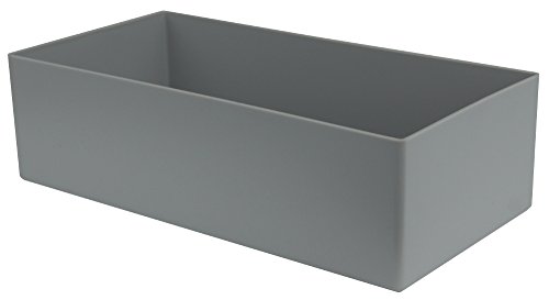 Kunststoffbox/Einsatzkasten/Lagerbehälter E 63/6, grau, 216x108x63 mm (LxBxH), 1 Packung = 10 Stück von 1a-TopStore