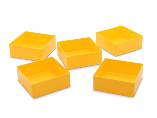 Schubladenbox und Einsatzkasten, E 40/2, gelb, 99x99x40 mm (LxBxH), 1 Packung = 25 Stück von 1a-TopStore