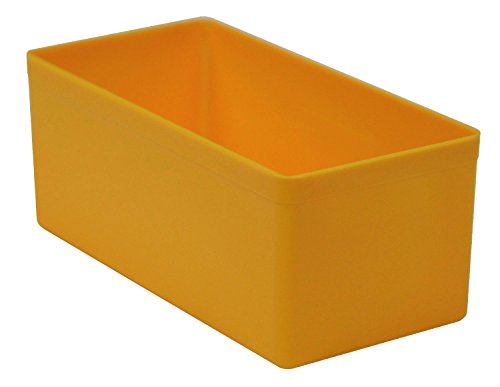 Sparpack (24 St.) Kunststoff-Einsatzkasten Sortierbox, gelb, 108x54x45 mm (LxBxH), aus PS von 1a-TopStore