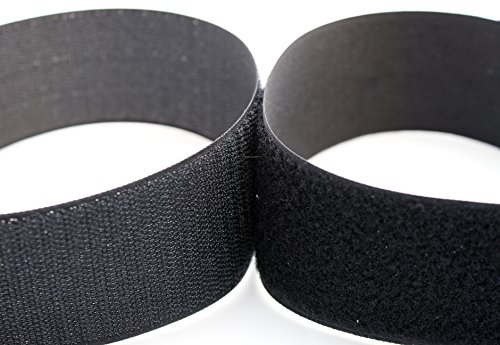 1buy3 1,5m Klettband selbstklebend 20mm schwarz (1,5m Haken- und 1,5m Flauschband) von 1buy3
