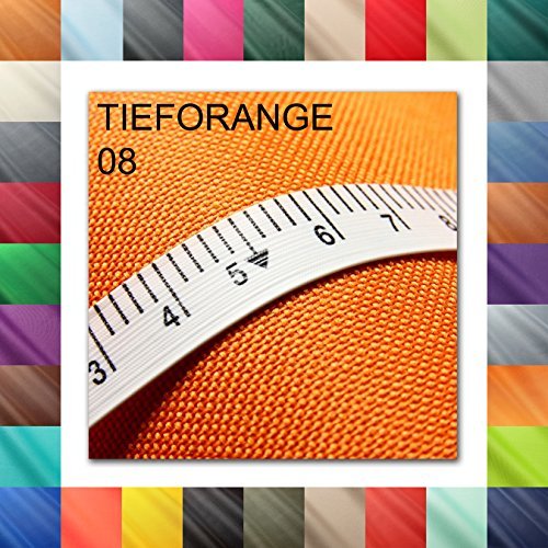 1buy3 5 Lfm Oxford 600D Farbe 08 | TIEFORANGE | Polyester Stoff 150cm breit Meterware wasserdicht Outdoor extrem reissfest robust PVC Segeltuch Abdeckplane Zelt Rucksack Tasche von 1buy3