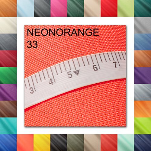 5 Lfm OXFORD 600D Farbe 33 | NEONORANGE | Polyester Stoff 150cm breit Meterware wasserdicht OUTDOOR 1BUY3 extrem reissfest robust PVC Segeltuch Abdeckplane Zelt Rucksack Tasche von 1buy3