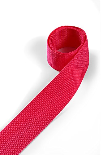 1buy3 Gurtband aus Polypropylen 20mm breit, 12 Meter lang, Farbe:12 - Himbeerrot | Grundpreis pro Meter = € 0,58 von 1buy3