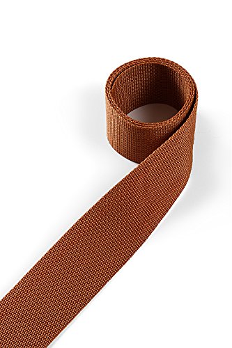 1buy3 Gurtband aus Polypropylen 20mm breit, 12 Meter lang, Farbe:5 - Orangebraun | Grundpreis pro Meter = € 0,58 von 1buy3
