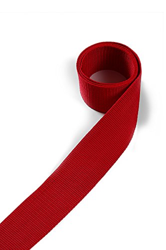 1buy3 Gurtband aus Polypropylen 25mm breit, 4 Meter lang, Farbe:7 - Signalrot | Grundpreis pro Meter = € 1,37 von 1buy3