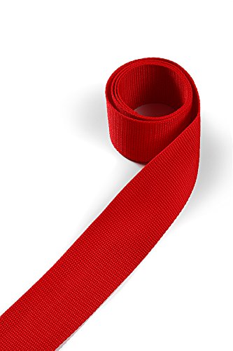 1buy3 Gurtband aus Polypropylen 30mm breit, 4 Meter lang, Farbe:8 - Kaminrot | Grundpreis pro Meter = € 1,50 von 1buy3