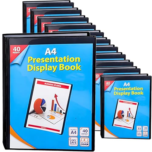 2 UR DOOR Präsentationsbuch, A4, 40 Hüllen, 80 Ansichten, säurefrei, kopiersicher, langlebiges PP-Material, Poly-Pocket, Kunststoffhüllen, Ordner, Projektbuch, 12 Stück 2 UR DOOR Präsentationsbuch, A4, 40 Hüllen, 80 Ansichten, säurefrei, kopiersicher, langlebiges PP-Material, Poly-Pocket, Kunststoffhüllen, Ordner, Projektbuch, 12 Stück von 2 ur door