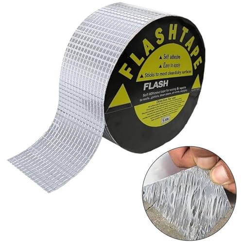 Butyl-Klebeband, Wasserdichtes Klebeband, 50mm(B) x5M(L) Butyl Klebeband Reparatur-klebeband Panzertape Alufolie Dickes Dichtband Alu Folie zum Abdichten und Befestigen im Loch Rohr Dach Wohnmobil von 2012