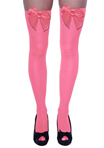 21Fashion Schärpen, Luftballons, Kopf-Bopper, ausgefallene Foto-Requisiten, Abzeichen, Junggesellinnenabschied, Party-Zubehör (rosa Strümpfe mit Schleife), Einheitsgröße von 21Fashion