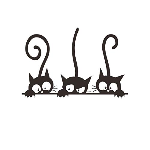 Katze Wandaufkleber Katzen Selbstklebende Kinder Wandtattoos Wandkunst Wandbilder Wohnzimmer Baby Zimmer DIY Dekoration von 22Wenbeseung