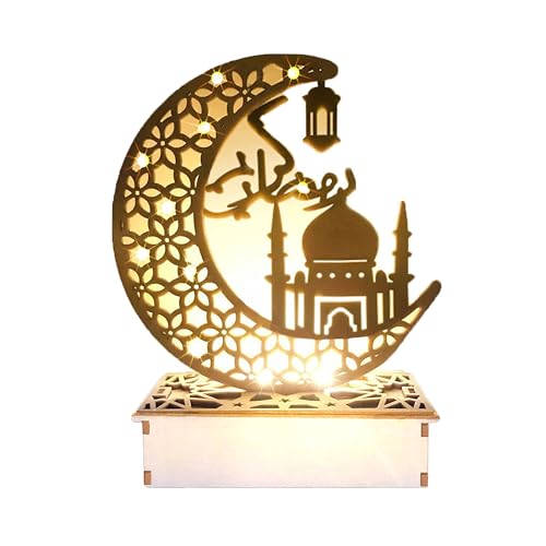 23GUANYI Ramadan Deko Lampe, Eid Mubarak Dekoration, Ramadan Dekoration, 3D hölzerne Ramadan Lichterkette Home Party Schlafzimmer für Muslime, Eid al-Fitr al-Adha Islamische Tischdekoration 23GUANYI Ramadan Deko Lampe, Eid Mubarak Dekoration, Ramadan Dekoration, 3D hölzerne Ramadan Lichterkette Home Party Schlafzimmer für Muslime, Eid al-Fitr al-Adha Islamische Tischdekoration von 23GUANYI