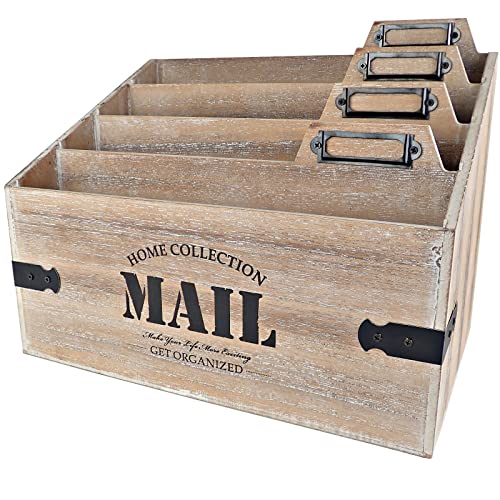 Post-Organizer XXL Desktop Mailhalter – Schreibtisch-Organizer aus Holz, Aktenhalter und Postsortierer – 17,8 x 27,8 cm Briefsortierer – Rustikaler Schreibtisch-Organizer und Zubehör, Aktenordner und Post-Organizer XXL Desktop Mailhalter – Schreibtisch-Organizer aus Holz, Aktenhalter und Postsortierer – 17,8 x 27,8 cm Briefsortierer – Rustikaler Schreibtisch-Organizer und Zubehör, Aktenordner und von 25DOL