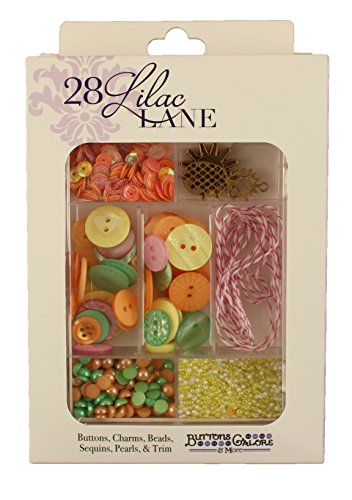 28 Lila Lane Tropical Twist Craft Verzierung-Set, Kunststoff, Mehrfarbig von 28 Lilac Lane