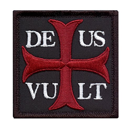 2AFTER1 Deus Vult God Wills It Crusader Knight Holy Cross Crusaders Tactical Morale Sew Iron on Patch von 2AFTER1