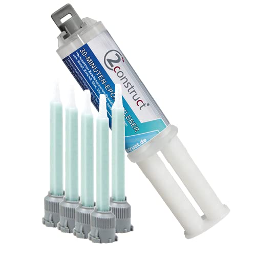30 Minuten Epoxidharz ConPox-30, 25g, Spritze mit 5 Mischdüsen von 2Construct