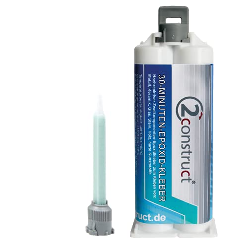 30 Minuten Epoxidharz ConPox-30, 50g, Kartusche mit 1 Mischdüse von 2Construct