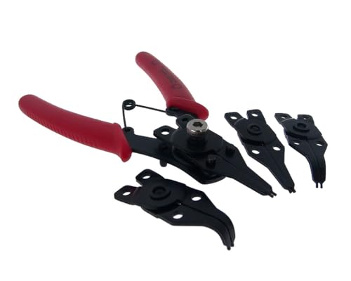 Seegerringzange mit 4 Aufsätzen 10-50mm Seegerring Sprengring Zange Werkzeug Seegerringzange mit 4 Aufsätzen 10-50mm Seegerring Sprengring Zange Werkzeug von 2EXTREME