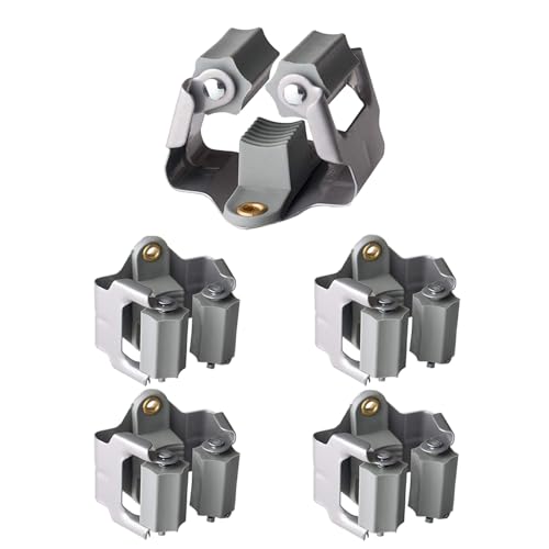 3-H Wandhalterung Gartengeräte 4 Stück Gartengerätehalter, Großes Format Gerätehalter, 1 kg Zusatzgewicht Edelstahl Besenhalterung Wand für Schaufel Besen Haus Garten Badezimmer Garage, Grau von 3-H