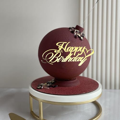 Happy Birthday Acryl-Kuchenaufsatz/Cupcake-Charm-Topper, Party-Dekorationen (Stil 2) von 3 LITTLE DESSERTS