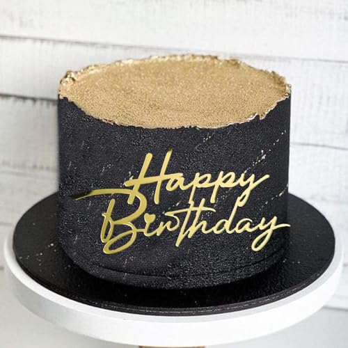 Happy Birthday Acryl-Kuchenaufsatz/Cupcake-Charm-Topper, Party-Dekorationen (Stil 3) von 3 LITTLE DESSERTS