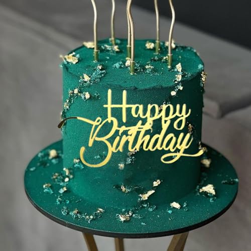 Happy Birthday Acryl-Kuchenaufsatz/Cupcake-Charm-Topper, Party-Dekorationen (Stil 4) von 3 LITTLE DESSERTS
