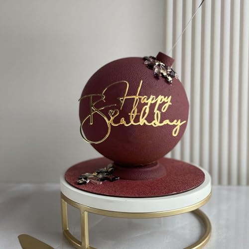 Happy Birthday Acryl-Kuchenaufsatz/Cupcake-Charm-Topper, Party-Dekorationen (Stil 5) von 3 LITTLE DESSERTS