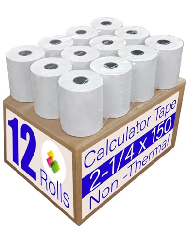 Papierrollen, 5,4 cm x 45,7 m, für HR-10RC, HR-170RC, HR-200RC, EL-1197PIII, EL-1801V, P23-DHV-3, CP-90A, MP11DX-2, 1280-2, 1280-2, 12 Rollen, 12 Rollen 3000Labels Direct von 3000LABELS DIRECT