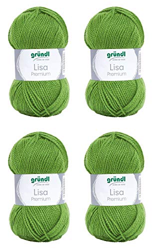 33 GBC2085 GRUNDL-Lisa Premium Uni Yarn-Pack of 4 Balls-Colour Number, Wolle Acryl, 532 Meter von 33