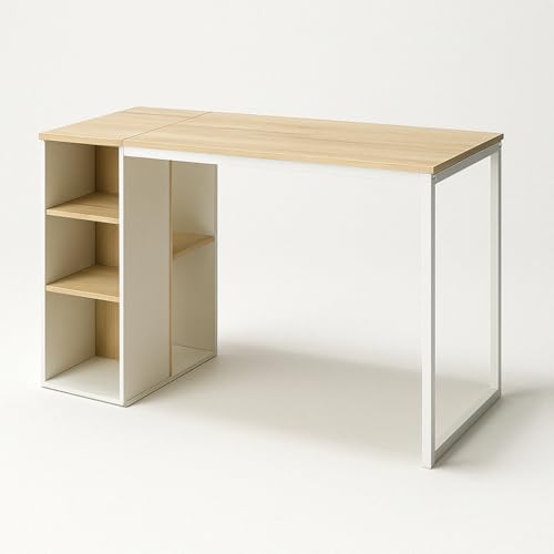 39F Furniture Dream Kinder Zeichentisch mit Aufbewahrungsregalen Kinder Kreativer Schreibtisch für Kunst Holzoptik Platte mit weißem Rahmen Arbeitsplatz für Schlafzimmer oder Spielzimmer - 120 x 55 x 39F Furniture Dream Kinder Zeichentisch mit Aufbewahrungsregalen Kinder Kreativer Schreibtisch für Kunst Holzoptik Platte mit weißem Rahmen Arbeitsplatz für Schlafzimmer oder Spielzimmer - 120 x 55 x von 39F Furniture Dream