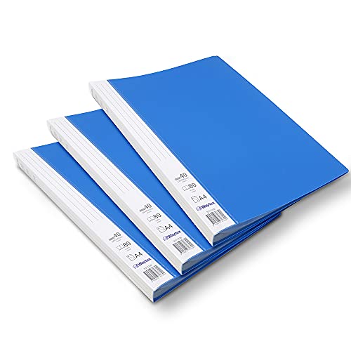 3A Dokumentenhüllen, 80 Seiten, Blau, 3 Stück von 3A