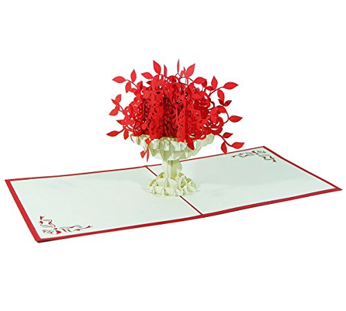 3D KARTE "Blumenbouquet" I Pop-Up Karte als Geburtstagskarte, Geldgeschenk I Klappkarte als Glückwunschkarte, Dankeskarte von 3D Kartenwelt