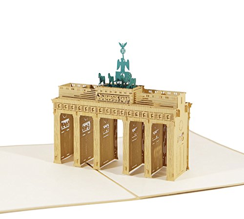 3D KARTE "Brandenburger Tor" I Pop-Up Karte als Reisegutschein, Geschenkkarte, Gutscheinkarte I Klappkarte als Andenken, Souvenir aus Berlin von 3D Kartenwelt