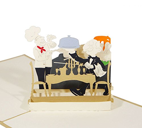 3D KARTE "Essensgutschein" I Pop-Up Karte als Gutschein, Geburtstagskarte, Geldgeschenk I Klappkarte als Restaurantgutschein von 3D Kartenwelt