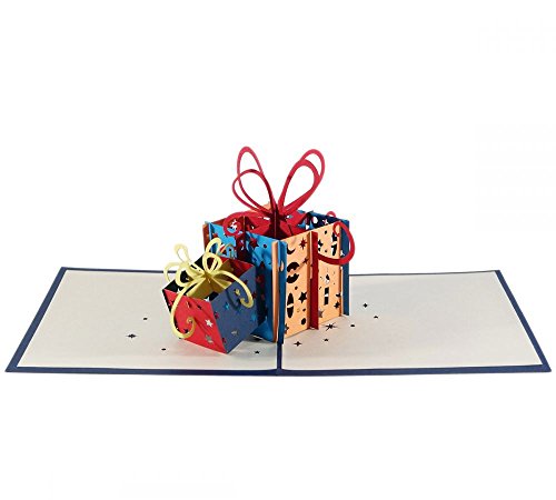 3D KARTE "Geschenke" I Pop-Up Karte als Geburtstagskarte, Geldgeschenk, Glückwunschkarte I Klappkarte als Geschenk von 3D Kartenwelt