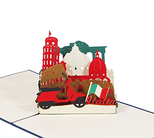 3D KARTE "Italien" I Pop-Up Karte als Reisegutschein I Klappkarte als Andenken oder Geldgeschenk von 3D Kartenwelt