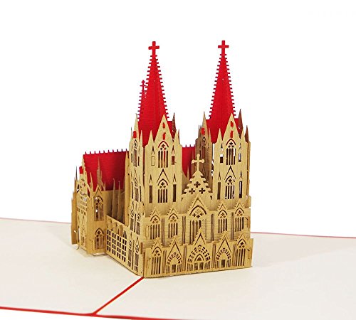 3D KARTE "Kölner Dom" I Pop-Up Karte als Reisegutschein, Geldgeschenk, Glückwunschkarte I Klappkarte als Urlaubskarte, Deutschland Souvenir von 3D Kartenwelt