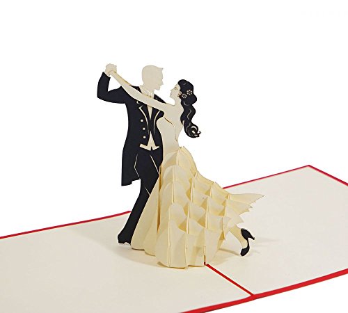 3D KARTE "Tanzendes Paar" I Pop-Up Karte als Gutschein, Geburtstagskarte, Geldgeschenk I Klappkarte als Einladung von 3D Kartenwelt