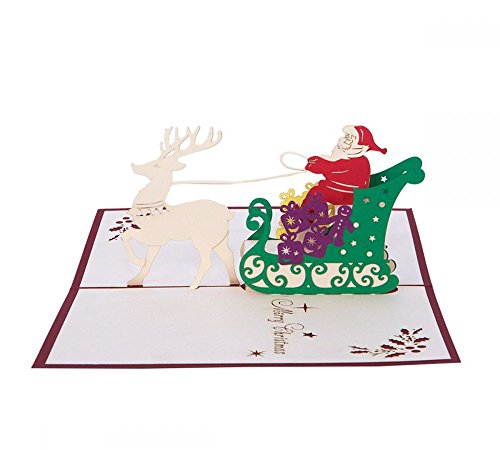 3D KARTE "Weihnachtsmann auf Schlitten" I Pop-Up Karte als Gutschein oder Weihnachtsgruß I Klappkarte zu Weihnachten 3D KARTE "Weihnachtsmann auf Schlitten" I Pop-Up Karte als Gutschein oder Weihnachtsgruß I Klappkarte zu Weihnachten von 3D Kartenwelt