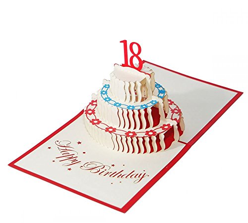 3D KARTE "Zum 18. Geburtstag" I Pop-Up Karte als Geburtstagskarte I Klappkarte als Geldgeschenk, Glückwunschkarte, Geschenk von 3D Kartenwelt