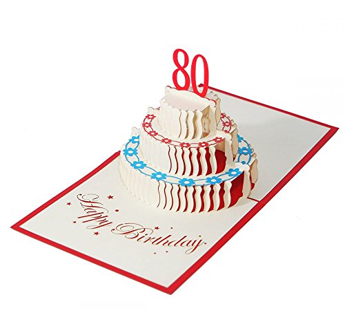 3D KARTE "Zum 80. Geburtstag" I Pop-Up Karte als Geburtstagskarte I Klappkarte als Geldgeschenk, Glückwunschkarte, Geschenk 3D KARTE "Zum 80. Geburtstag" I Pop-Up Karte als Geburtstagskarte I Klappkarte als Geldgeschenk, Glückwunschkarte, Geschenk von 3D Kartenwelt