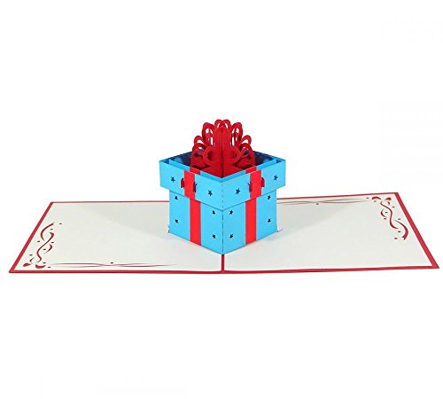 Geschenkbox - Klappkarte / 3D Pop-Up Karte - Geburtstagskarte, Geldgeschenk, Grußkarte, Glückwunschkarte, Gutschein-Karte, Dankeskarte, Geschenkkarte, Einladungskarte zum Geburtstag von 3D Kartenwelt