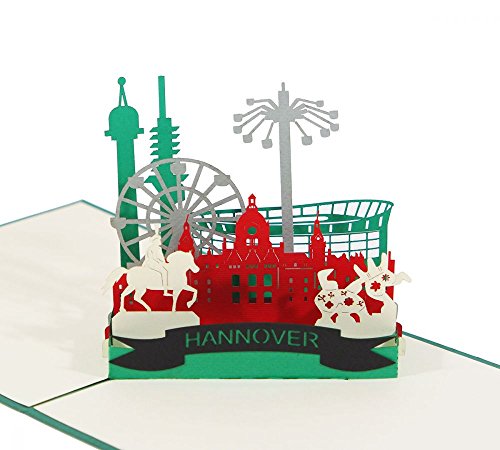 Hannover - Klappkarte / 3D Pop-Up Karte - Reise-Gutschein, Grußkarte, Geburtstagskarte, Glückwunschkarte, Urlaubskarte, Andenken, Souvenir aus Niedersachsen Hannover - Klappkarte / 3D Pop-Up Karte - Reise-Gutschein, Grußkarte, Geburtstagskarte, Glückwunschkarte, Urlaubskarte, Andenken, Souvenir aus Niedersachsen von 3D Kartenwelt