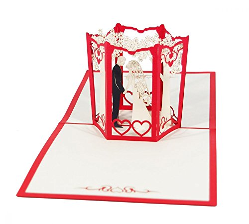 Hochzeitspaar - Klappkarte / 3D Pop-Up Karte - Hochzeitskarte, Grußkarte, Geldgeschenk, Glückwunschkarte, Dankeskarte, Geschenkkarte, Einladungskarte zur Hochzeit Hochzeitspaar - Klappkarte / 3D Pop-Up Karte - Hochzeitskarte, Grußkarte, Geldgeschenk, Glückwunschkarte, Dankeskarte, Geschenkkarte, Einladungskarte zur Hochzeit von 3D Kartenwelt