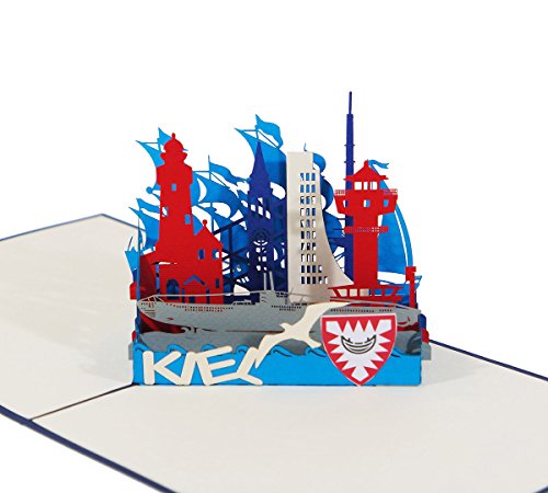 Kiel - Klappkarte / 3D Pop-Up Karte - Reise-Gutschein, Grußkarte, Geburtstagskarte, Geldgeschenk, Glückwunschkarte, Gutschein-Karte, Urlaubskarte, Dankeskarte, Geschenkkarte, Andenken, Souvenir Kiel - Klappkarte / 3D Pop-Up Karte - Reise-Gutschein, Grußkarte, Geburtstagskarte, Geldgeschenk, Glückwunschkarte, Gutschein-Karte, Urlaubskarte, Dankeskarte, Geschenkkarte, Andenken, Souvenir von 3D Kartenwelt