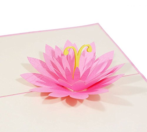 Lotusblüte - 3D Karte/Pop-Up/Klappkarte - Grußkarte, Geburtstagskarte, Glückwunschkarte, Gutschein-Karte, Dankeskarte, Geschenkkarte Lotusblüte - 3D Karte/Pop-Up/Klappkarte - Grußkarte, Geburtstagskarte, Glückwunschkarte, Gutschein-Karte, Dankeskarte, Geschenkkarte von 3D Kartenwelt