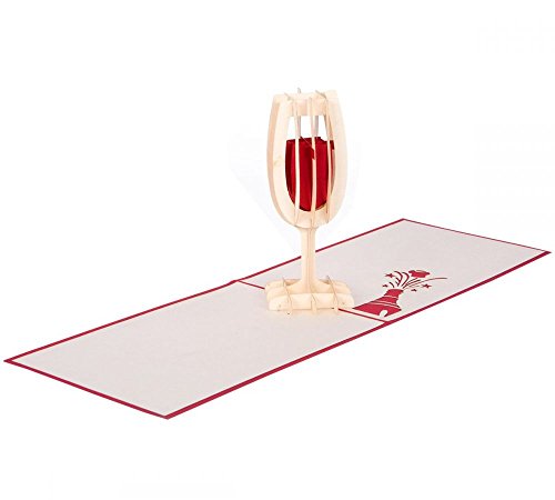 Sektglas - Klappkarte / 3D Pop-Up Karte - Geburtstagskarte, Grußkarte, Geldgeschenk, Glückwunschkarte, Einladungskarte zum Geburtstag, zu einer Feier oder zum Essen Sektglas - Klappkarte / 3D Pop-Up Karte - Geburtstagskarte, Grußkarte, Geldgeschenk, Glückwunschkarte, Einladungskarte zum Geburtstag, zu einer Feier oder zum Essen von 3D Kartenwelt