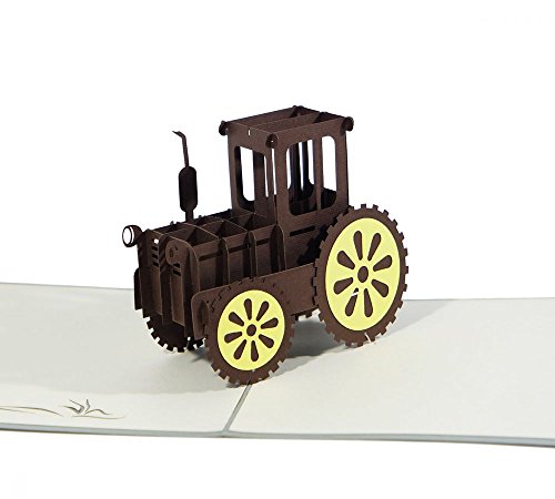 Traktor - Klappkarte / 3D Pop-Up Karte - Geburtstagskarte, Grußkarte, Glückwunschkarte, Gutschein-Karte Trekker von 3D Kartenwelt